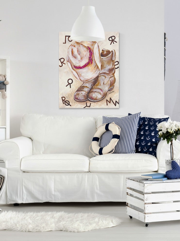 Marmont Hill, "Branding" by Reesa Qualia Painting Print on Wrapped Canvas, 40x52