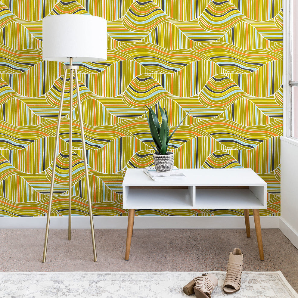 Deny Designs Heather Dutton Dunes Wallpaper, Yellow, 2'x4'