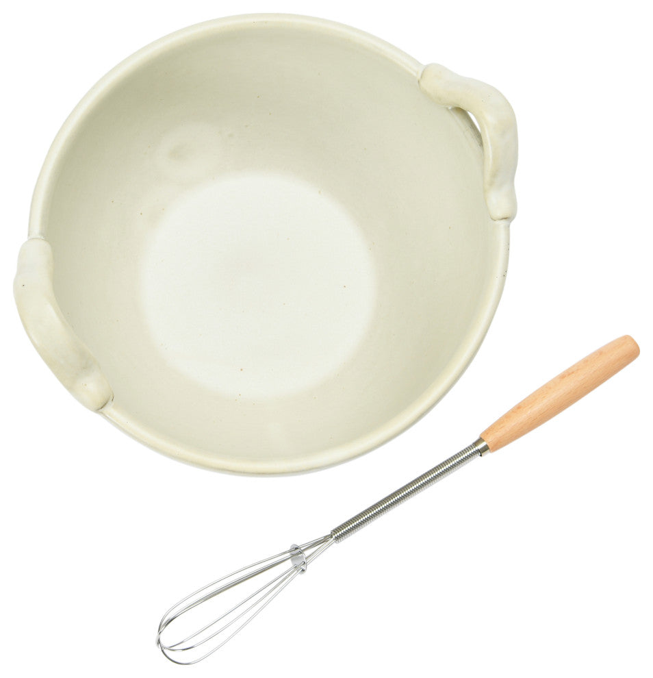Stoneware Batter Bowl Whisk