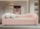 Kali Faux Shearling Teddy Fabric Upholseterd  Sofa, Pink