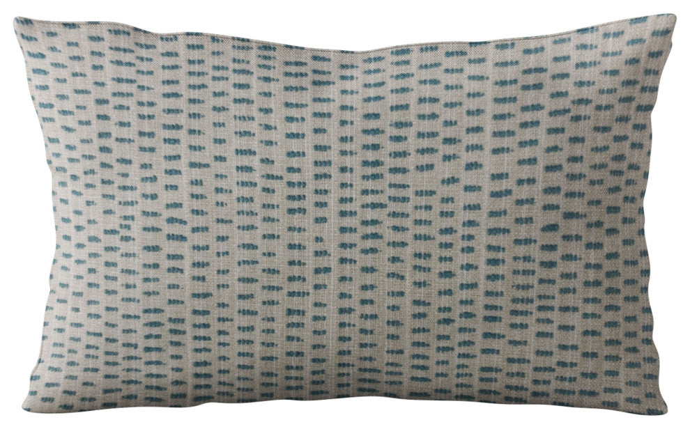 Plutus Blue Punctuation Dot Luxury Throw Pillow, 20"x30"