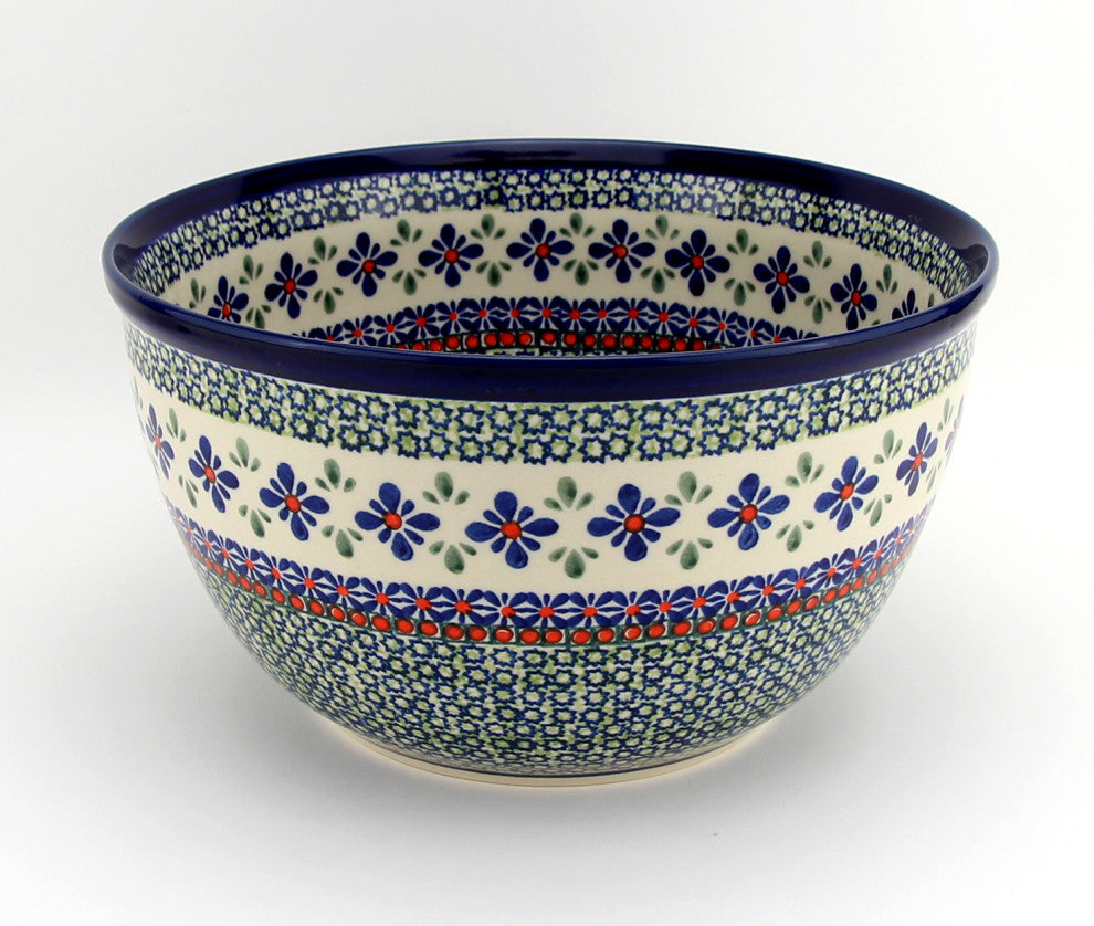 Polish Pottery 5-Quart Mixing Bowl "“ Handmade Stoneware by Zaklady Boleslawiec