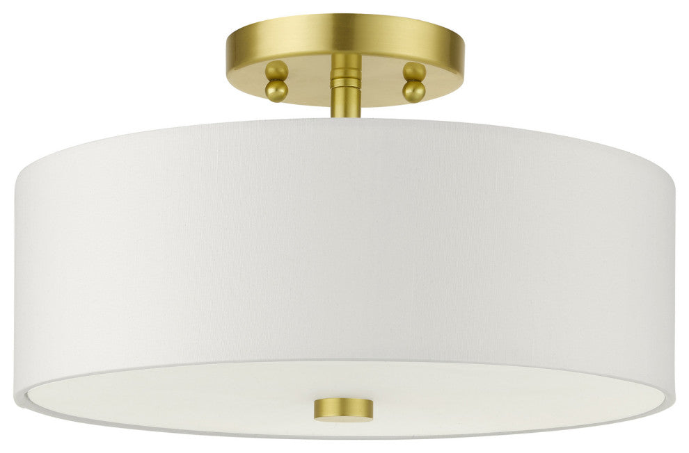 Satin Brass Timeless, Transitional, Versatile, Semi Flush