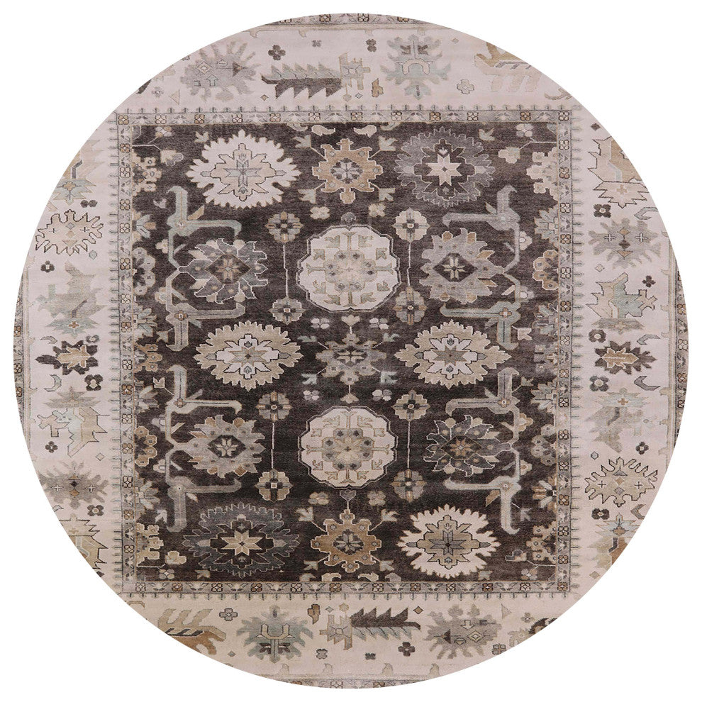 Ahgly Company Indoor Round Mid-Century Modern Area Rugs, 3' Round
