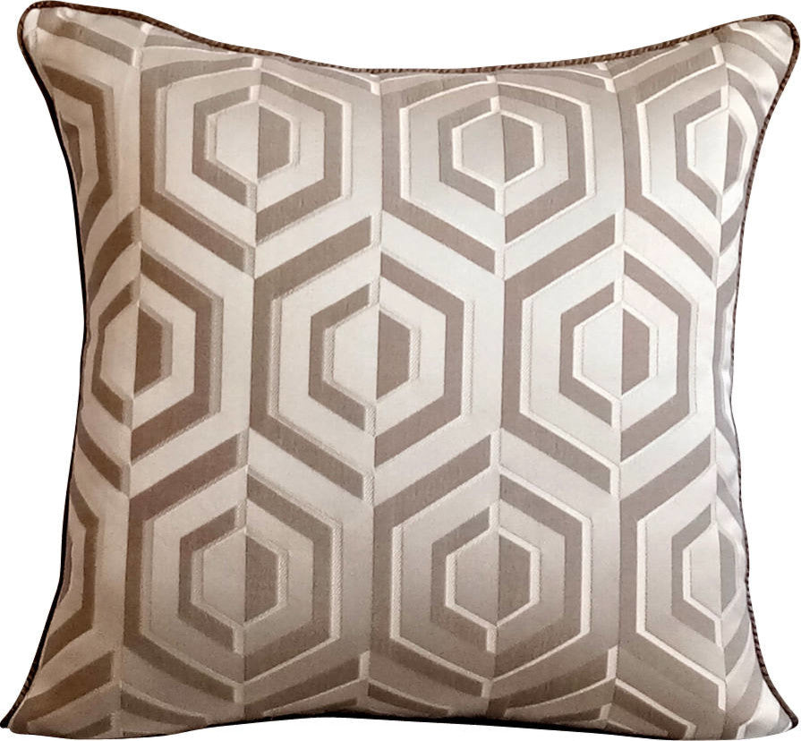 Gray Decorative Pillow Covers 18"x18" Silk, Future Trellis