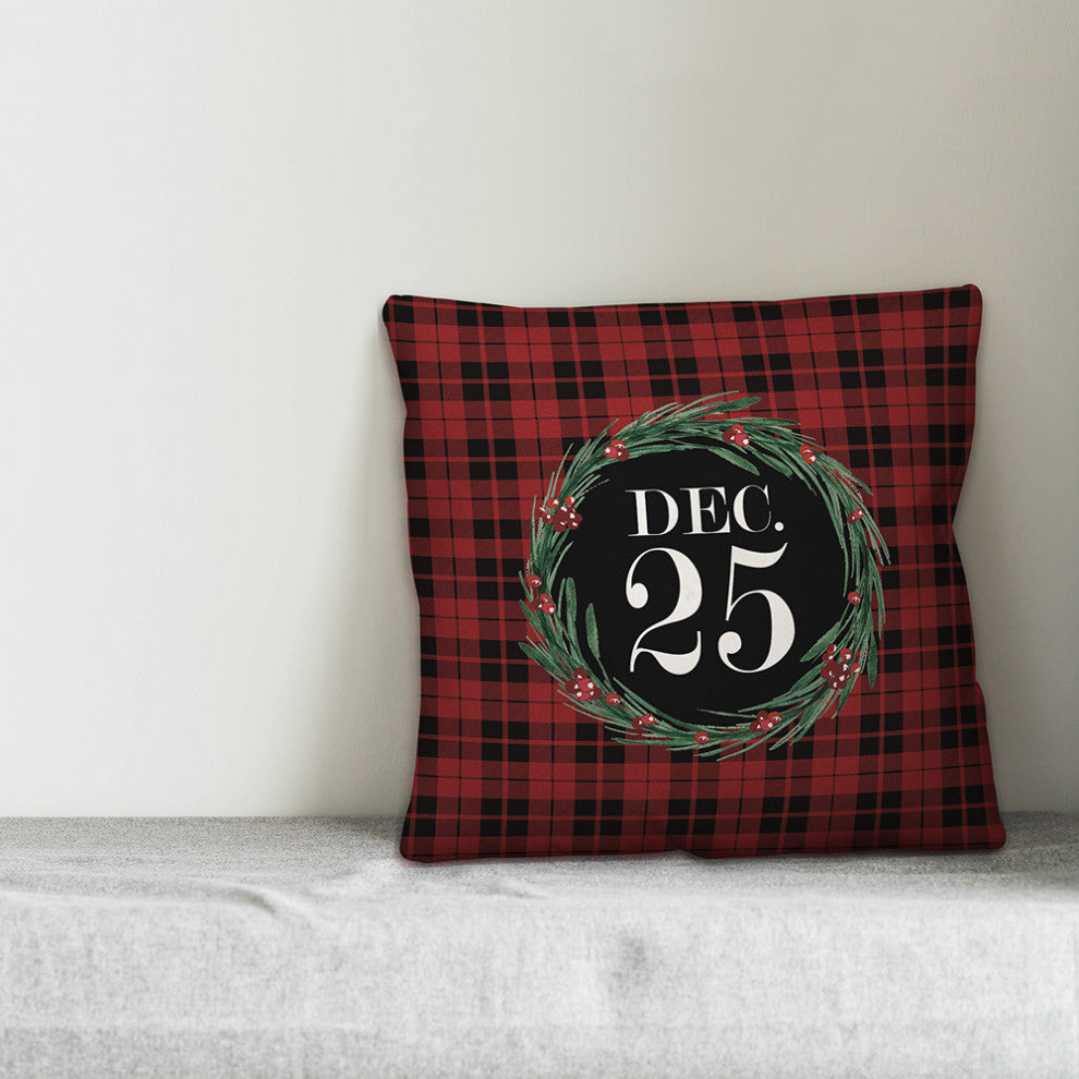 Dec. 25 18x18 Spun Poly Pillow
