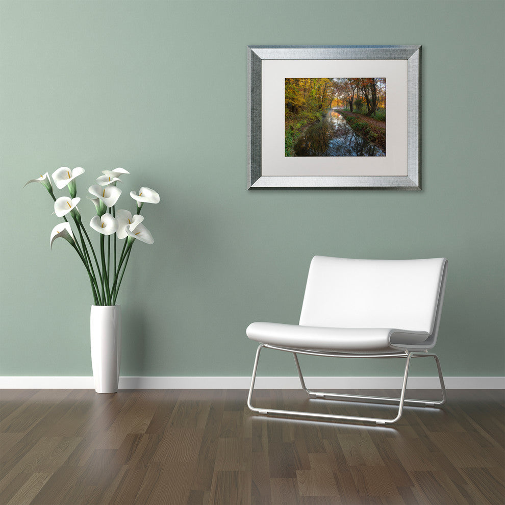 Michael Blanchette 'Take me to the Pond' Art, Silver Frame, White Mat, 20x16