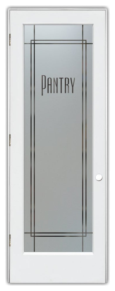 Pantry Door - Ultra Pantry - Primed - 28" x 96" - Knob on Right - Pull Open