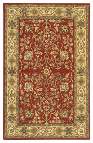Adonia Traditional Area Rug, Red, 5'x7'6" Rectangle
