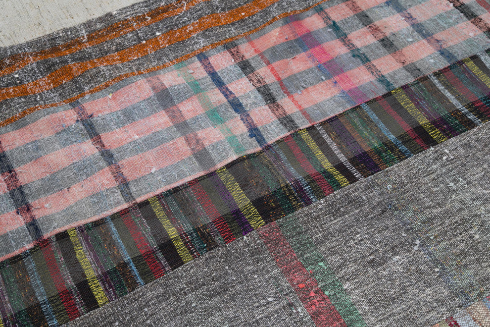 Rug N Carpet - Handmade Oriental 6' 6'' x 10' 0'' Rustic Patchwork Kilim Rug