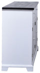 Mason Black and White Wood 2 Drawer 4 Door Cabinet, 34"H60"Wx17"D