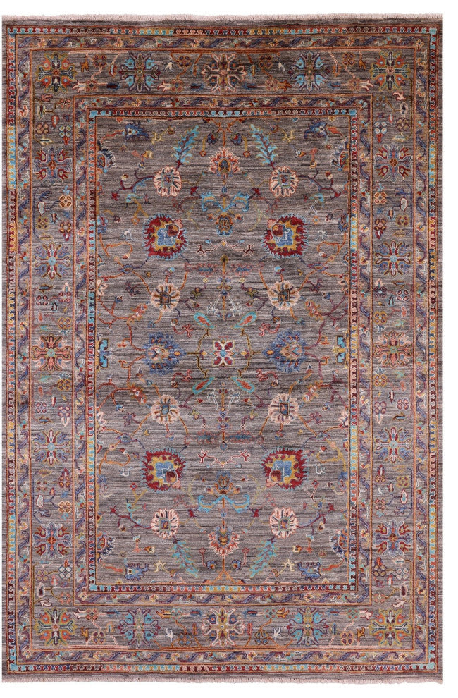 Handmade Persian Tabriz Wool Rug 5' 6" X 8' 3" - Q12213