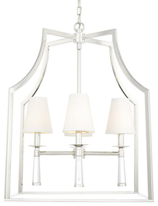 Baxter 4-Light 30" Transitional Chandelier, Polished Nickel