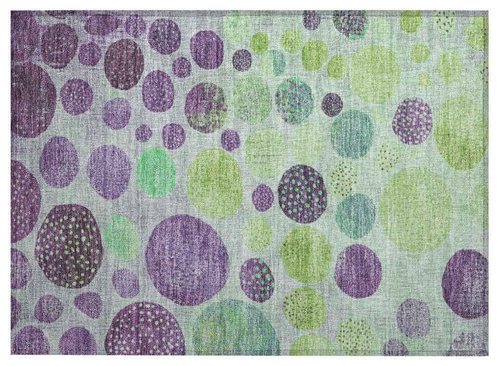Machine Washable Indoor/Outdoor Chantille ACN1899 Purple 1'8" x 2'6" Rug