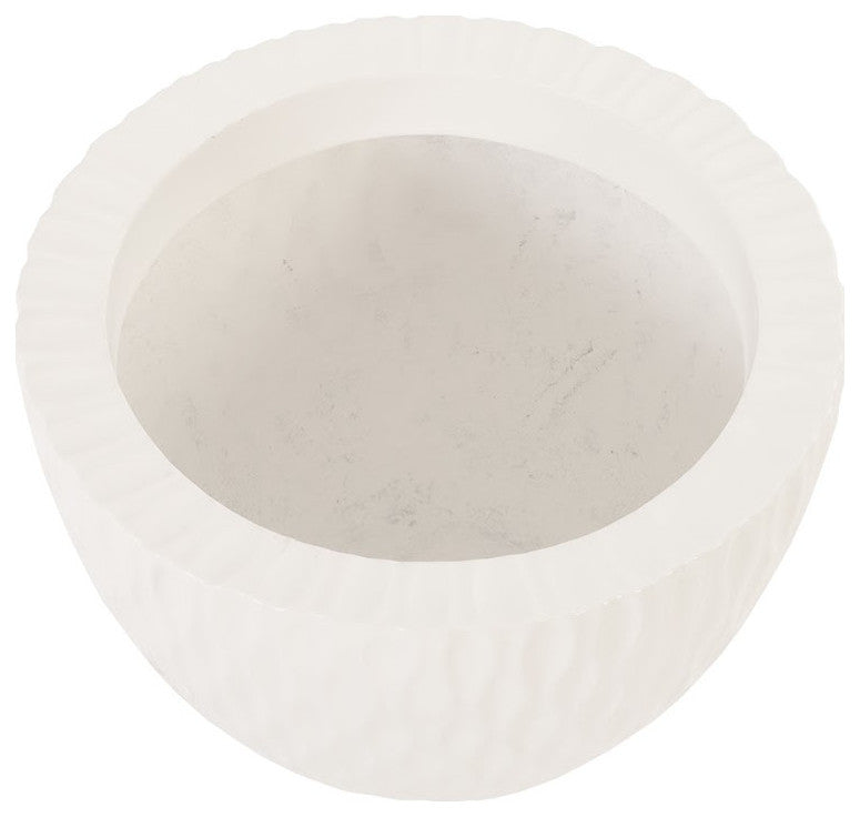Ripple Planter, Gel Coat White
