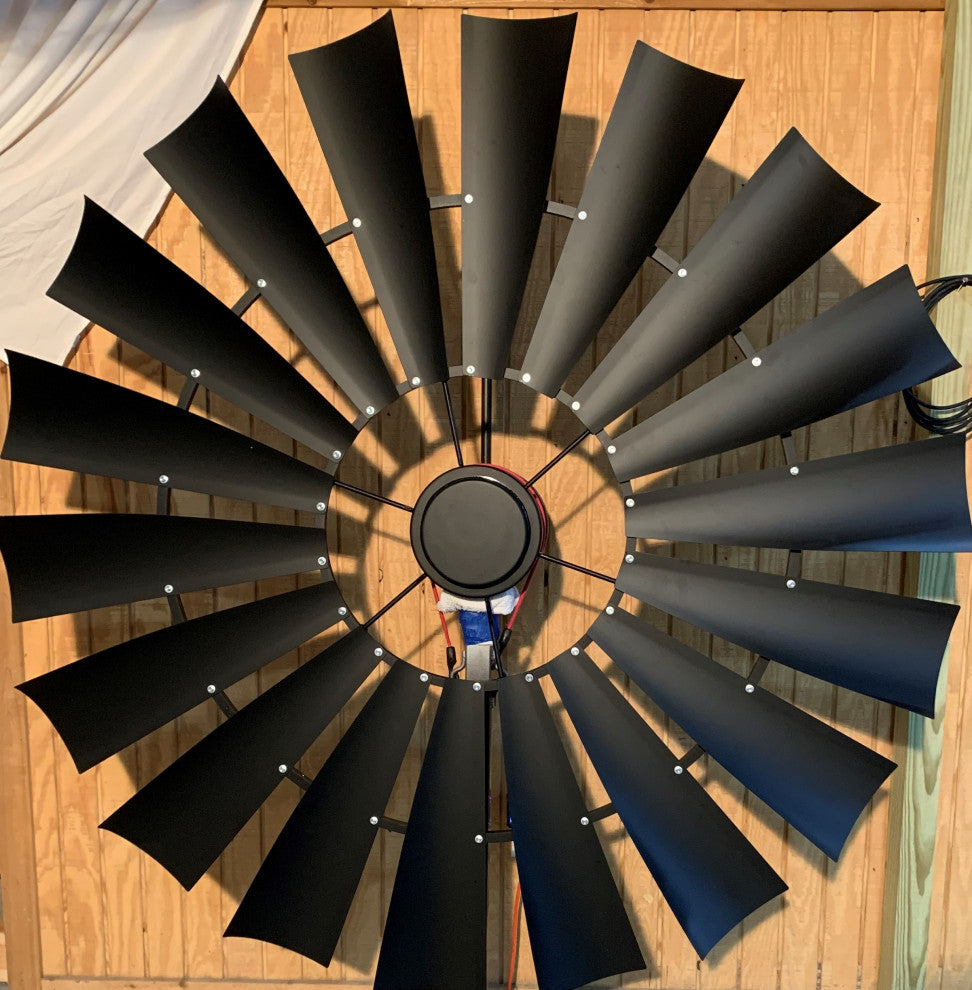 96 Inch Matte Black Windmill Ceiling Fan | The American Fan