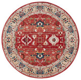 Safavieh Lauren Ralph Lauren Collection LRL1293 Rug, Red/Beige, 6'7" Round