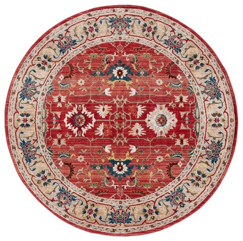 Safavieh Lauren Ralph Lauren Collection LRL1293 Rug, Red/Beige, 6'7" Round