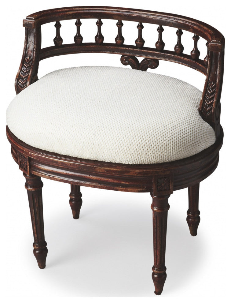 Vintage Cherry Vanity Seat