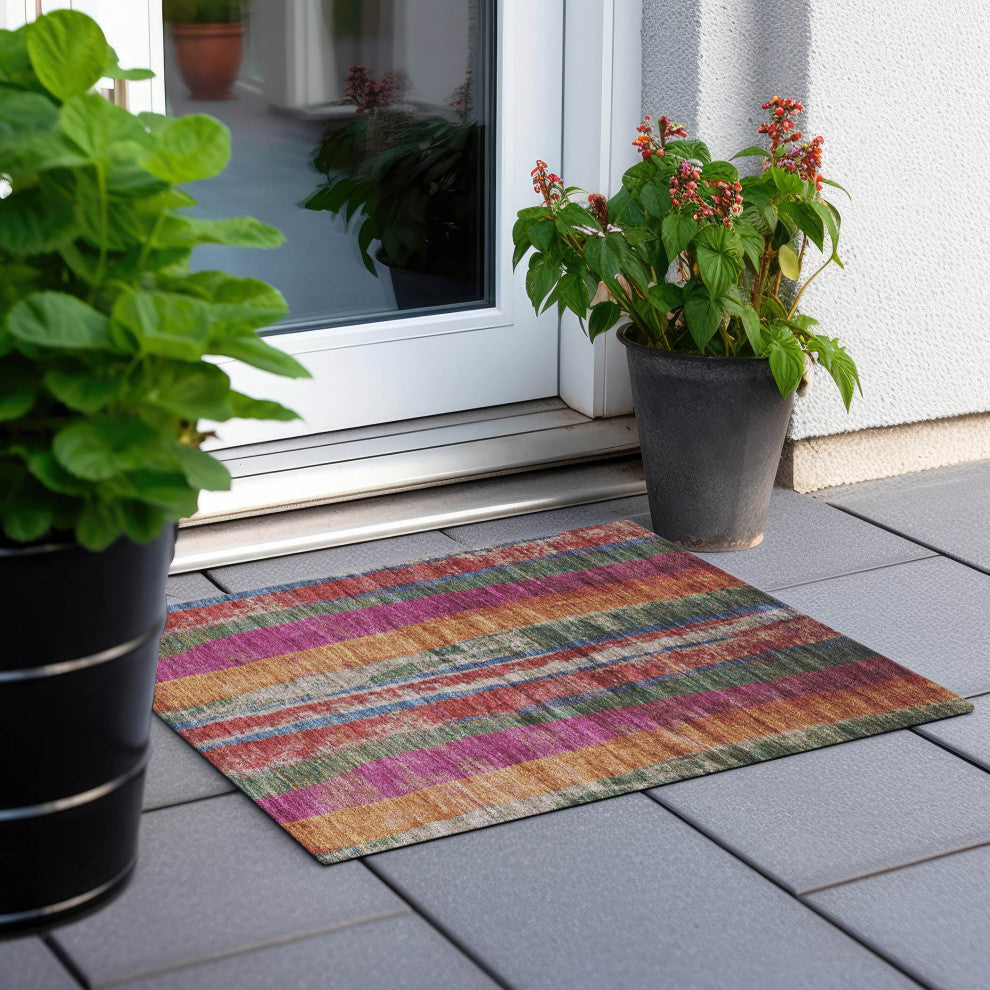 Machine Washable Indoor/Outdoor Chantille ACN1910 Putty 1'8" x 2'6" Rug