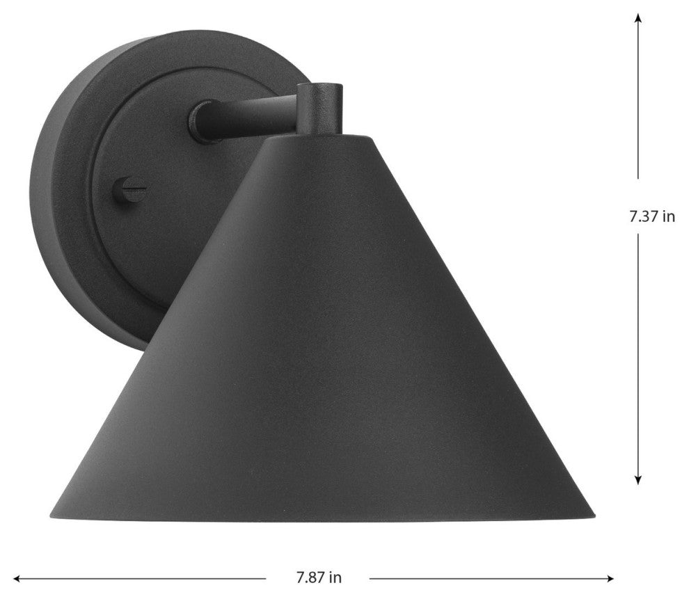 Ward Collection One-Light Textured Black Urban Industrial Outdoor Wall Lantern