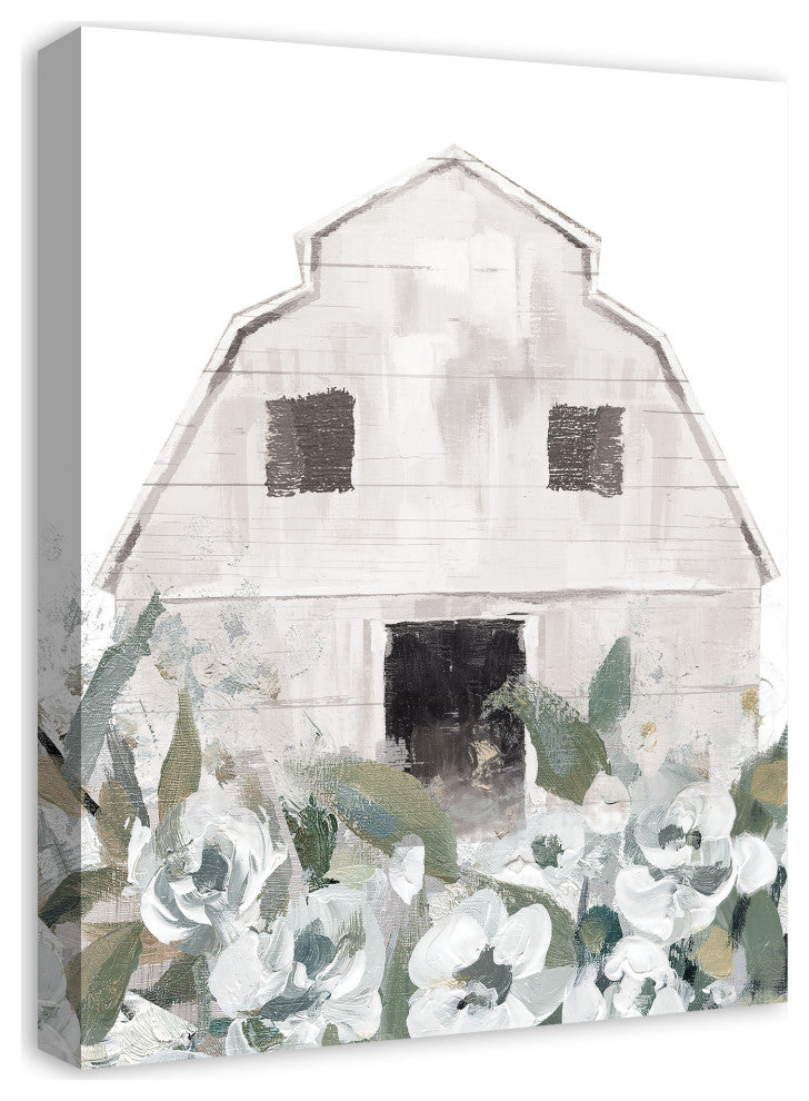 Sage Floral Barn 18 x 24 Canvas Wall Art