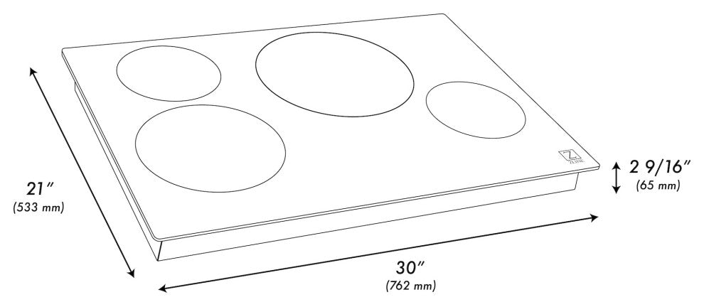 ZLINE 30" Induction Cooktop with 4 burners (RCIND-30)
