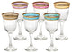 Red Wine Set of 6 Melania Collection Multicolor