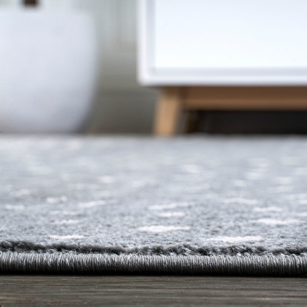 Antelope Modern Animal Gray/Cream 2 ft. x 8 ft. Runner Rug