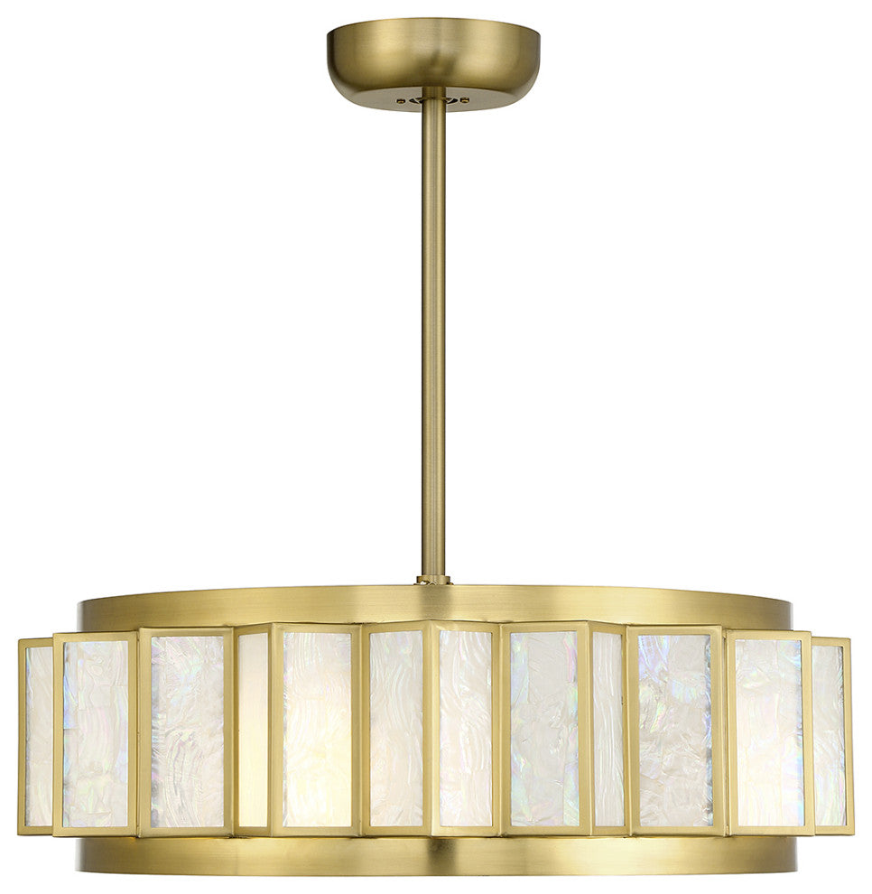 Gideon 4-Light LED Fan D'Lier, Warm Brass