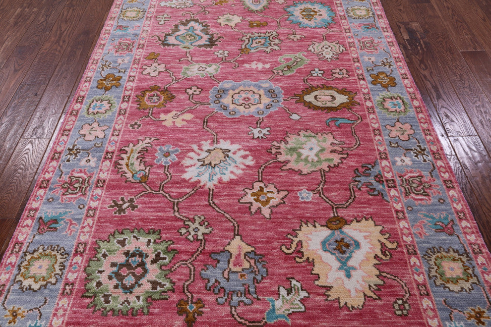 5' 3" X 8' 1" Turkish Oushak Hand Knotted Wool Rug - Q15352
