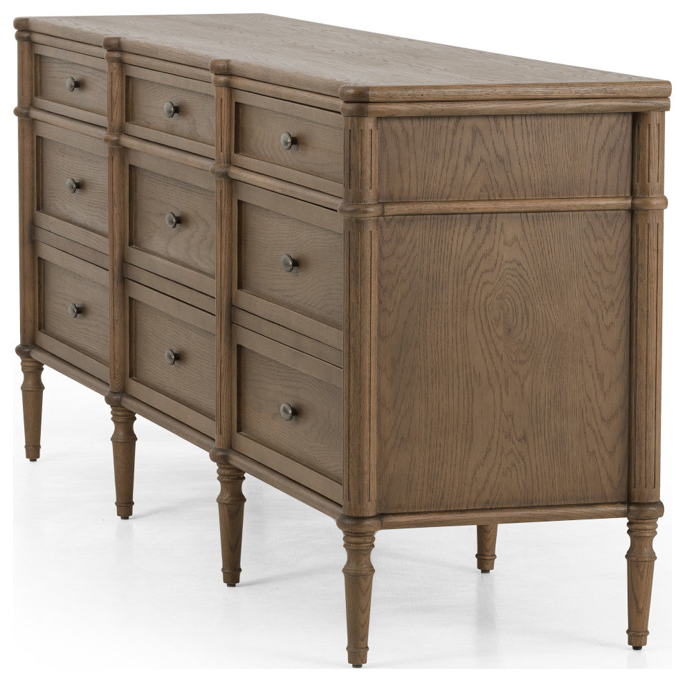 Toulouse 9 Drawer Dresser-Toasted Oak