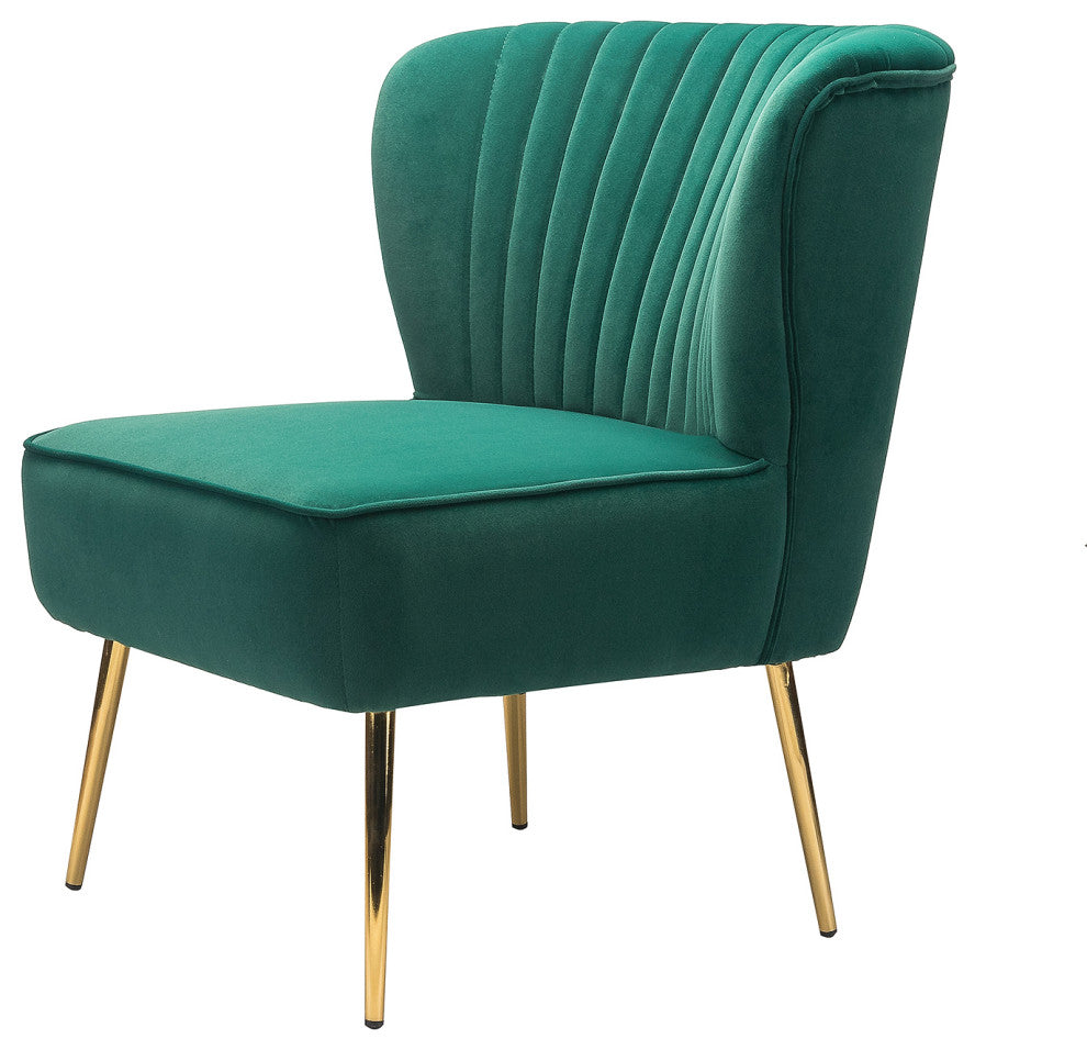 Velvet Accent Dining Chair, Green