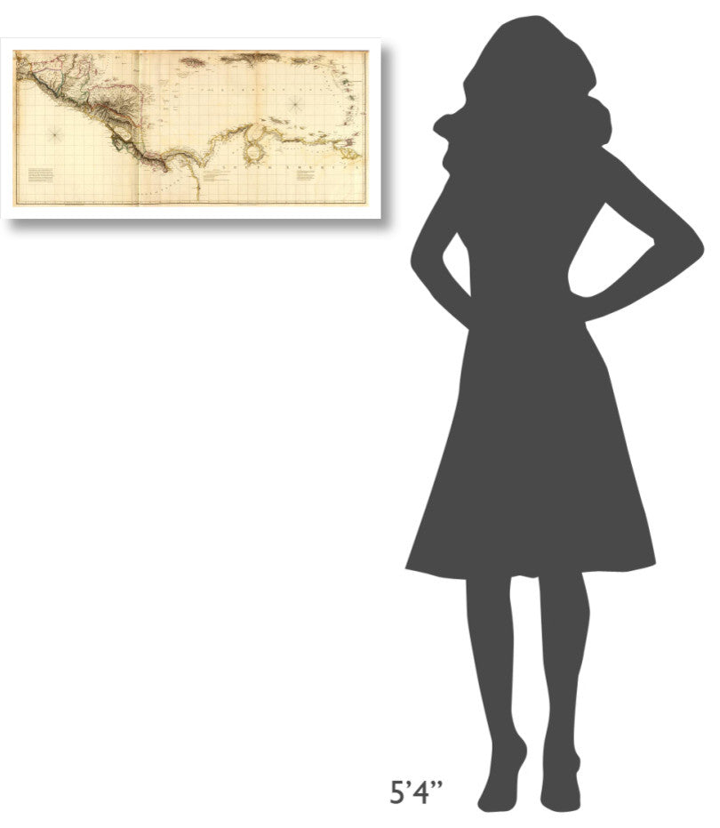 "West Indies II, 1810" Digital Paper Print by Aaron Arrowsmith, 32"x15"