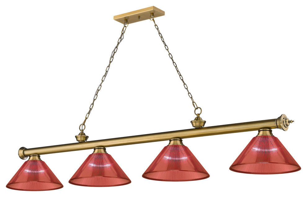 Zlite 2306-4RB-ARBG 4-Light Billiard, Burgundy