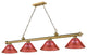 Zlite 2306-4RB-ARBG 4-Light Billiard, Burgundy