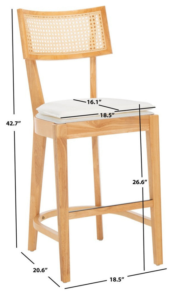 Safavieh Galway Cane Counter Stool, Natural
