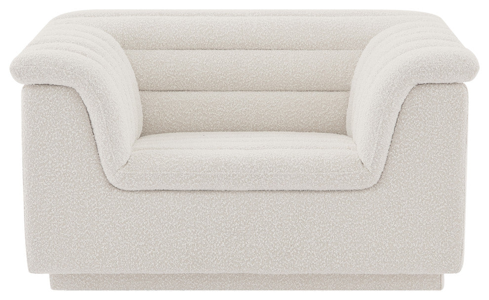 Cascade Upholstered Set, Cream, Boucle Fabric, Chair