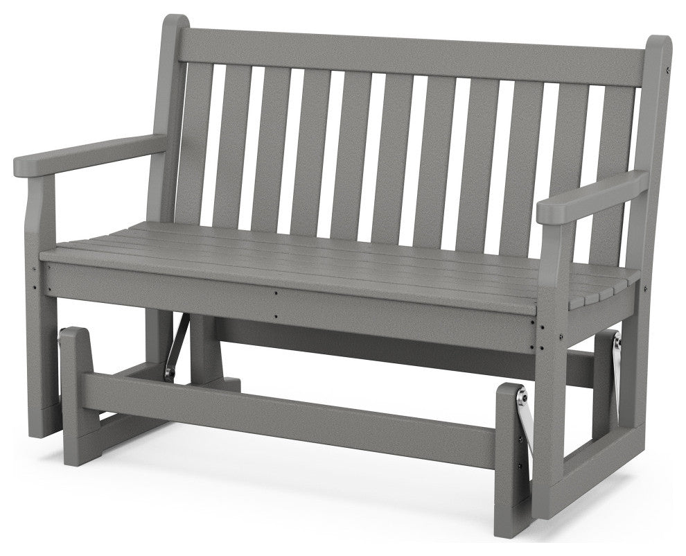Polywood Traditional Garden 48" Glider, Slate Gray