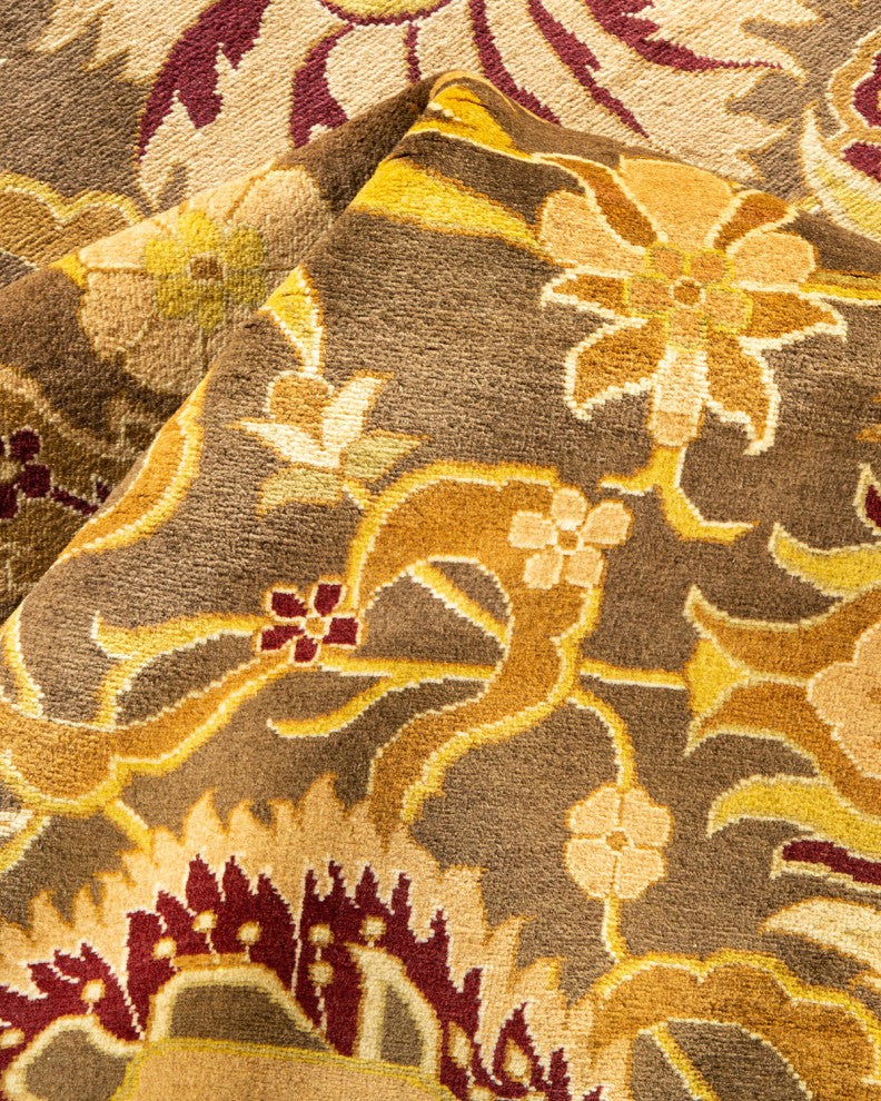 Mogul, One-of-a-Kind Hand-Knotted Area Rug Brown, 9' 0" x 12' 2"