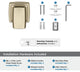 Revitalize Traditional Single Robe Hook, Golden Champagne