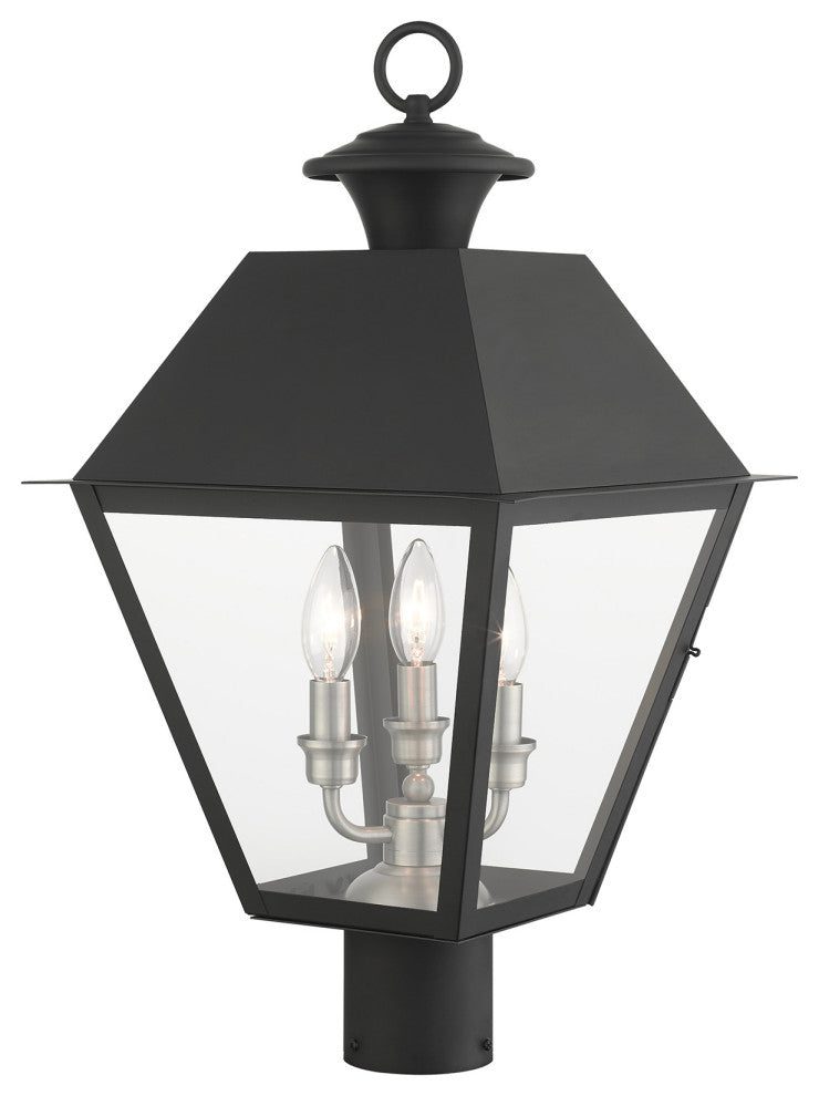 Black Classic, Colonial, Historical, Timeless Outdoor Post Top Lantern