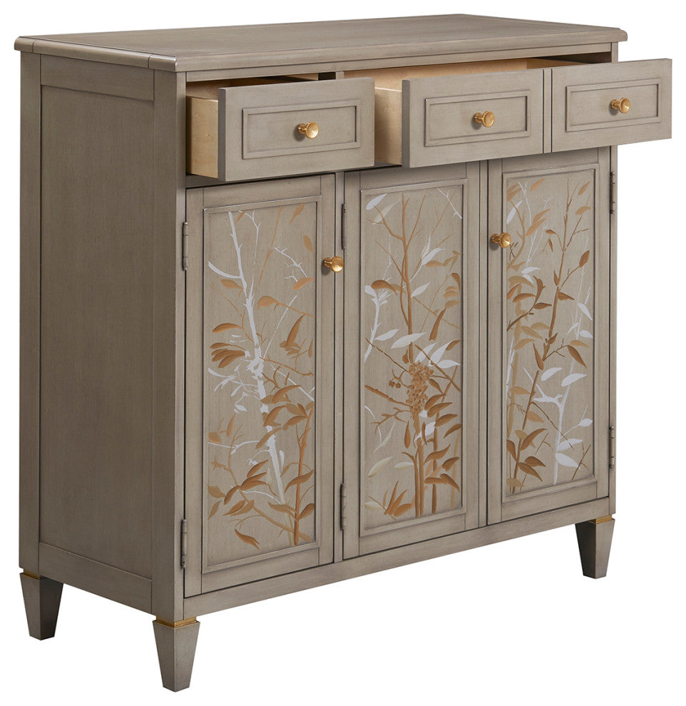 Dauphin Handpainted Entryway Storage Cabinet, Gray Cashmere