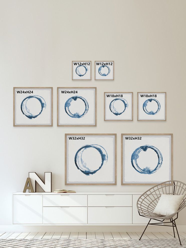 Blue Flash Diptych, Set of 2, 24x24 Panels
