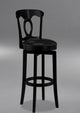 Corsica Swivel Counter Stool, Black Finish