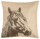 Burlap Horse Head Burlap Pillow, 22"x22"