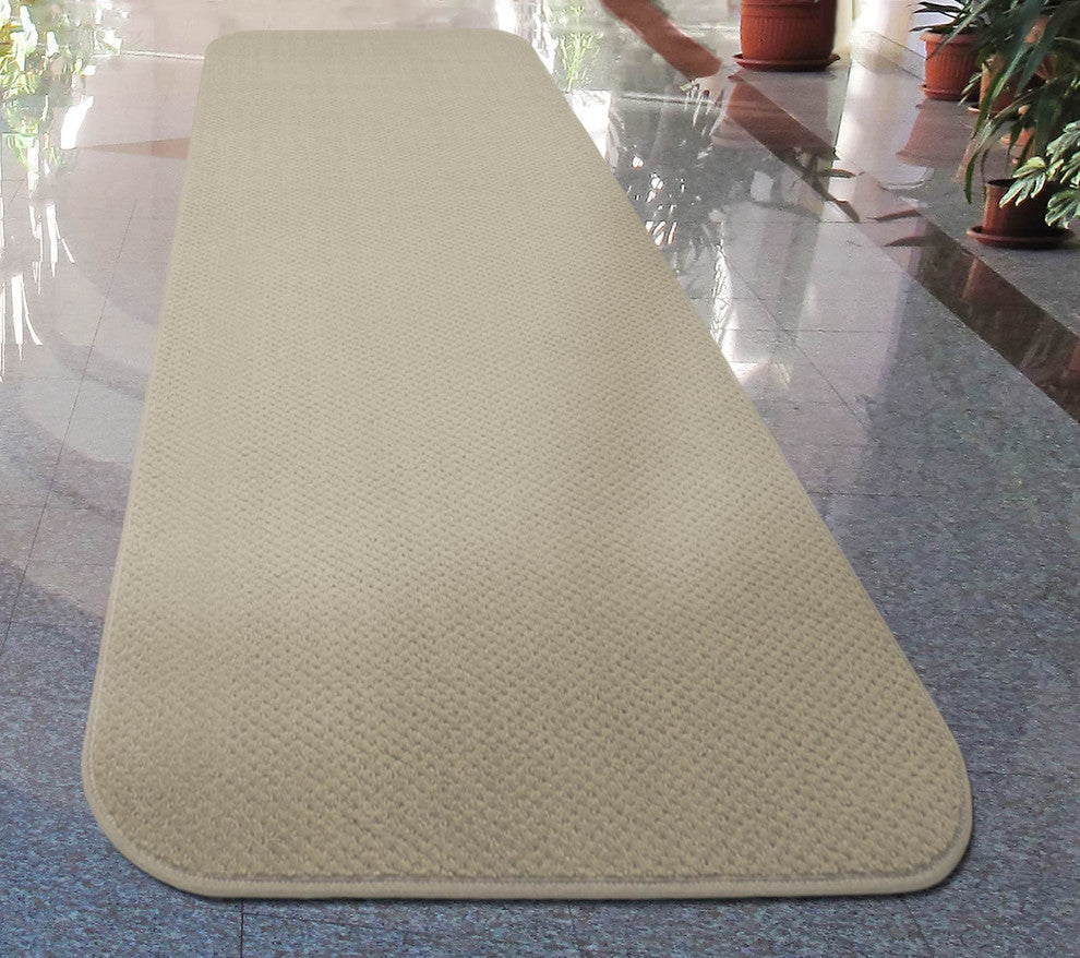 Skid-Resistant Carpet Runner Ivory Cream, 27"x14'