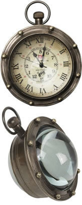 Bronze Porthole Eye of Time Clock