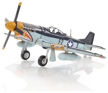 1943 Grey Mustang P51 1:40 Collectible Metal scale model Airplane
