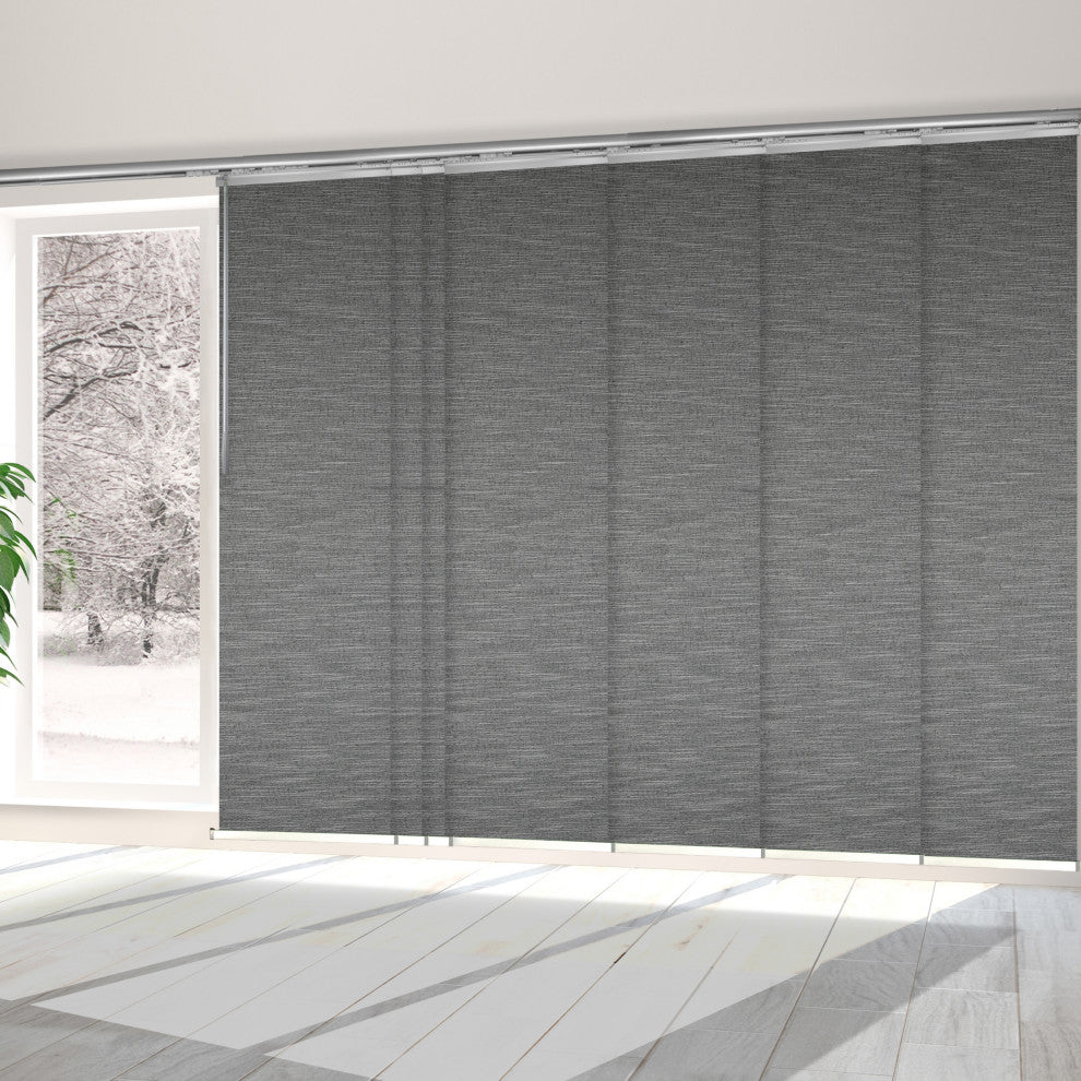Talha 7-Panel Track Extendable Vertical Blinds 110-153"W